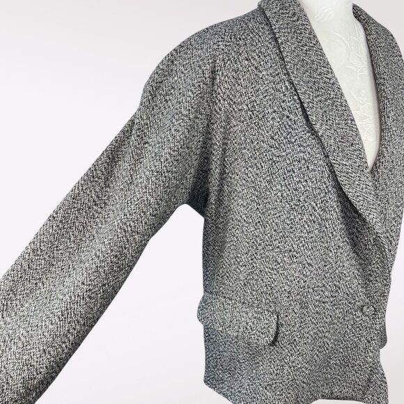 Vintage Vanilla London Blazer Oversized Tweed Jacket Made in England Size 10 - Picture 7 of 10